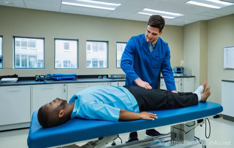 물리치료사 전문 과정 비교 - Image Prompt 1: The Immersive Traditional DPT Campus Experience**