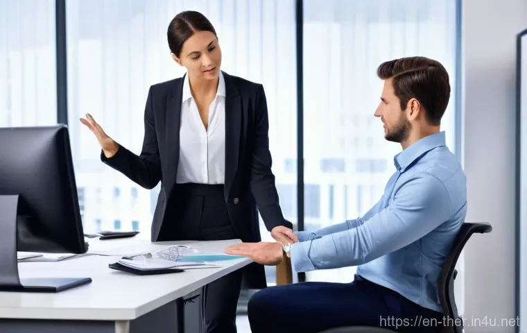 물리치료사 이직 성공사례 - **Prompt:** An inspiring scene depicting a male physical therapist (30s-40s, athletic build, dressed...