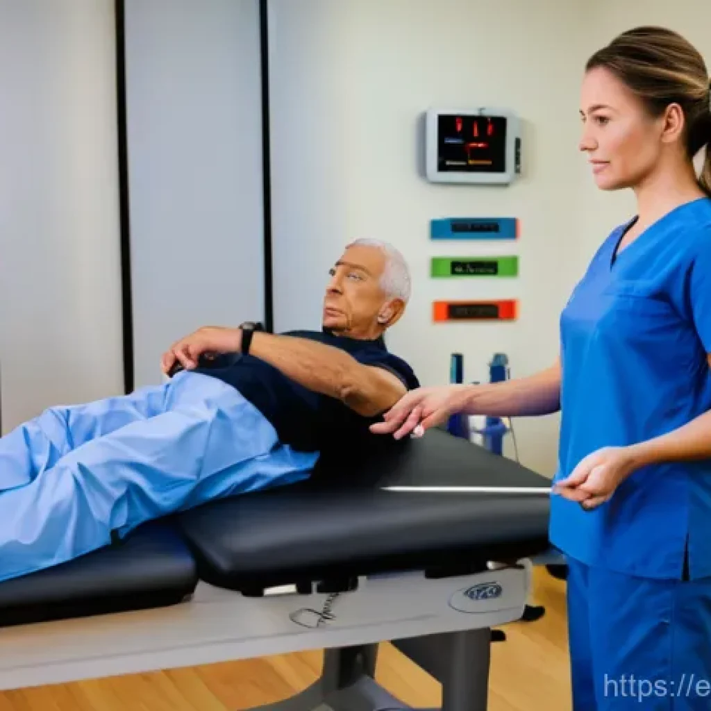 물리치료사의 실습 지도 교재 - A highly detailed, realistic image of a female physical therapy student (mid-20s, wearing profession...