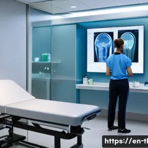 물리치료사의 심층 학습 과정 - **AI-Enhanced Medical Imaging Analysis in a Modern Clinic**
    A highly detailed, realistic image o...